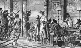 ancient greece gathering historical illustration 98a
