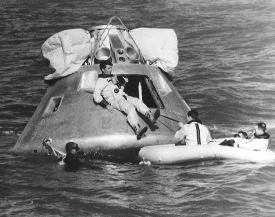 Apollo 1 backup crew water egress training