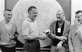 Apollo 10 crew shares a laugh with Vice President Agnew