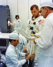 apollo 11 astronaut neil armstrong on launch morning during suit
