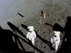 apollo 11 astronauts during the eva just after the phone call fr