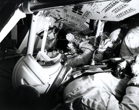 Apollo astronauts participate in crew equipment critical design