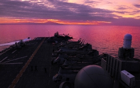assault ship uss peleliu off the coast of timore leste at dusk 7