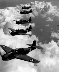 Avengersflying in formation over Norfolk Va