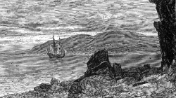 bay harbor historical illustration