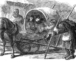 Beggar At A Siberian Station Historical Illustration