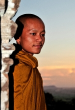 Buddist Monk at Angor Wat Cambodia