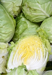Cabbage Heads Outdoor Markets Shanghai China Photo Image