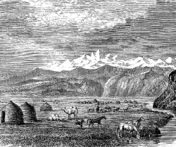 Camp Scene Near The Altai Mountains Historical Illustration