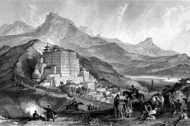 chinese gret temple historical illustration 07