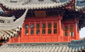 chinese style building in Yuyuan garden shanghai