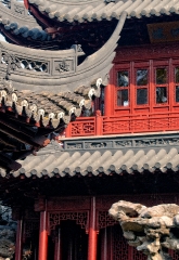 chinese style rooftops in Yuyuan garden shanghai
