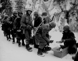 Chow is served to American Infantrymen