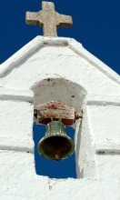 church bell tower mykonos greece 2274a