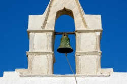 church bell tower mykonos greece 2297a