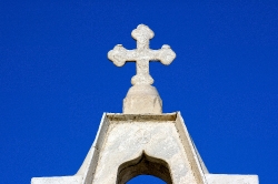 church bell tower mykonos greece 2298a