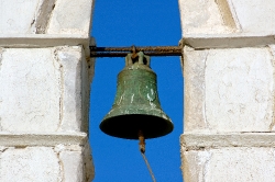 church bell tower mykonos greece 2302a