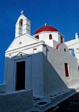 church in harbor mykonos greece 9332b