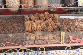 cinnamon spice for sale at the market marrakesh morocco