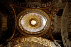 close up dome interior st peters basilica photo 0682