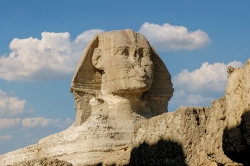 Close up of Sphinx Giza Egypt photo 5397