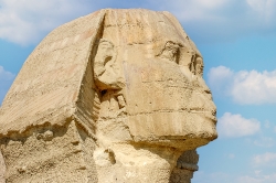 Close up of Sphinx Giza Egypt photo 5399