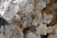closeup of crystals minerals in geode photo 17