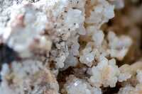 closeup of crystals minerals in geode photo 23