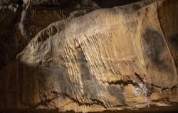 closeup walls interior of cave in tennessee 23