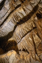 closeup walls interior of cave in tennessee rock