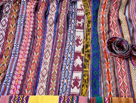 colorful wooven textiles cuzco peru 008