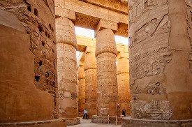 columns at Temple of Karnak Luxor Egypt