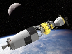 concept image shows the Ares V Earth departure stage 