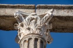 Corinthian capital at the Roman Temple of Evora