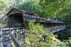 covered bridge next to Lantermans Mill in the Mill Creek Metropa