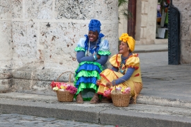 Cubans dress up and pose for the tourist 