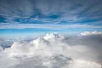 cumulus cirrostratus clouds aerial view aircraft photo 8501853