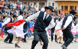 dancers wearing traditional clothing in festival cuzco peru 004