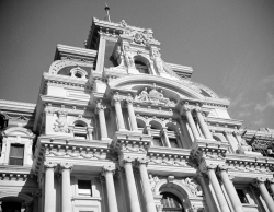 Detail of city hall 1937 Historical Photo