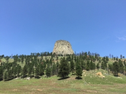 Devils Tower is a laccolith in the Black Hills of Wyoming