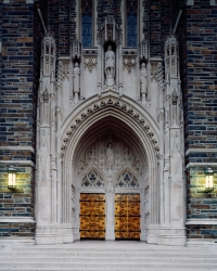 doorway to the duke university chapel durham north carolina