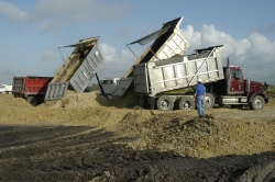 dump truck fill dirt hurricane 17