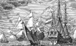 dutch shipping historical illustration
