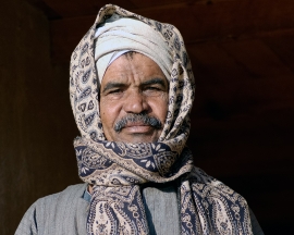 Egyptian Man With Scarf Covering Head Photo 