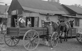 Farmer waiting for rest of his family Enterprise Alabama 1939