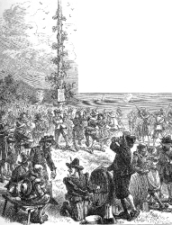 festivities pilgrims historical illustration