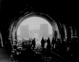First U S Army men and equipment pour across the Remagen Bridge