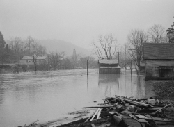 Flood stage on West Fork River in 1937