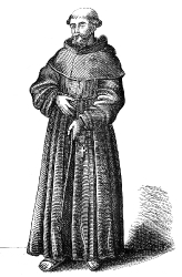 Franciscan Monk Medieval Illustration