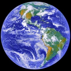 full view of the Earth from satellite